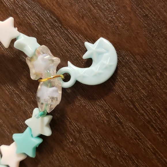 Home made bead bracelet: moon and stars - Picture 3 of 3